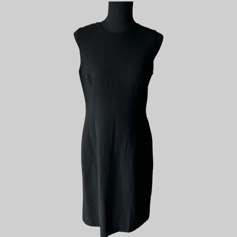 Vintage Louben Pure Wool Sleeveless Sheath Dress